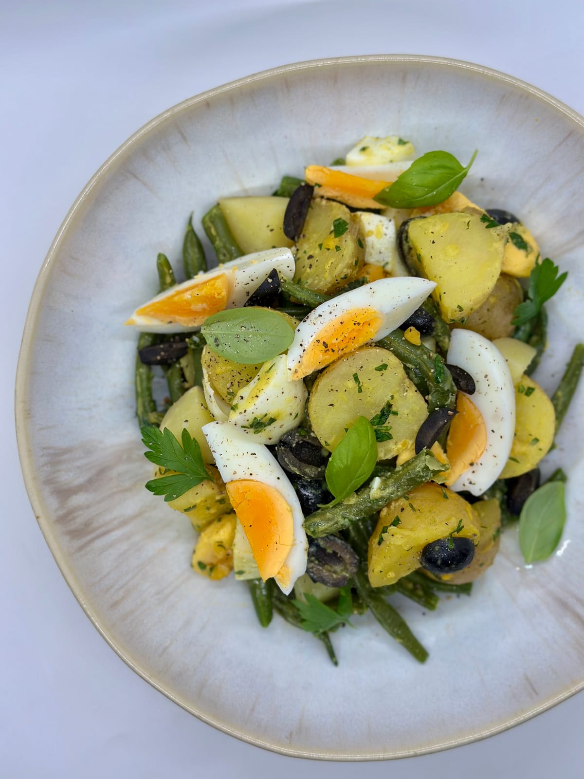 Fagiolini Uova e Patate in Vinaigrette