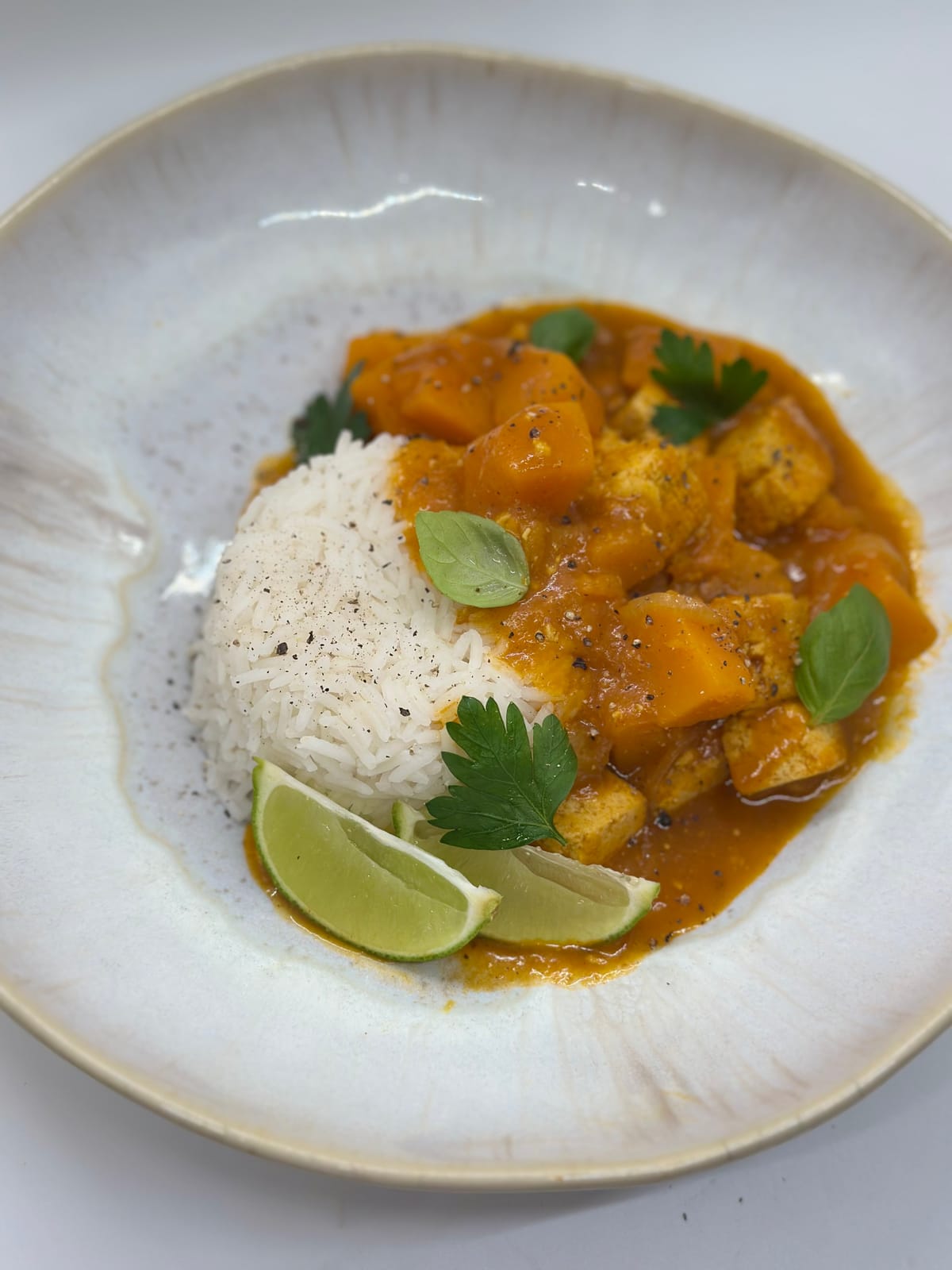 Curry Rice con Tofu e Zucca
