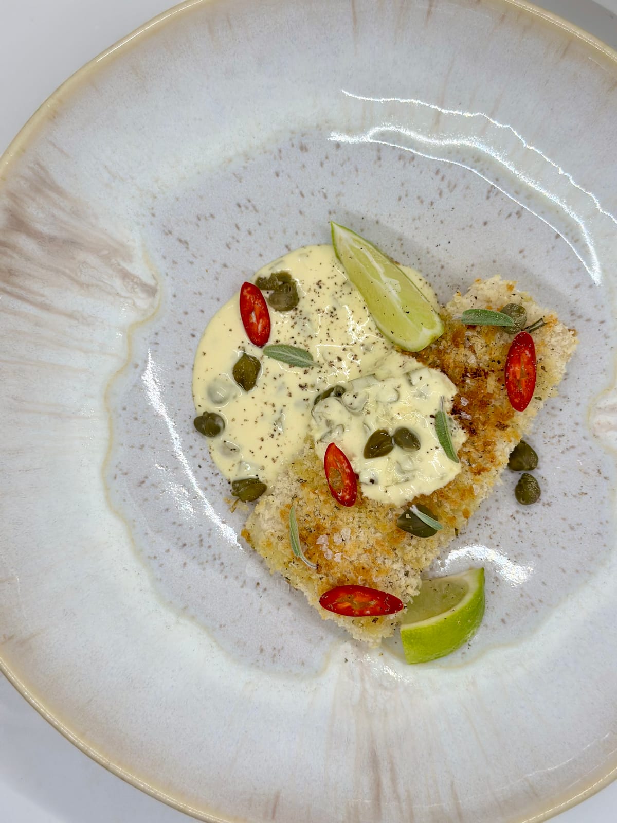 Filetti gratinati con Salsa tartara