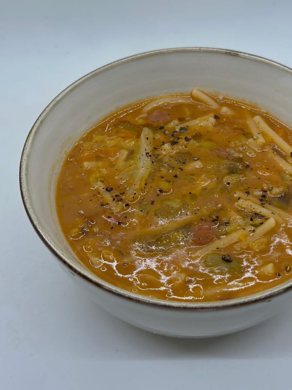 Minestrone di fagioli e verdure