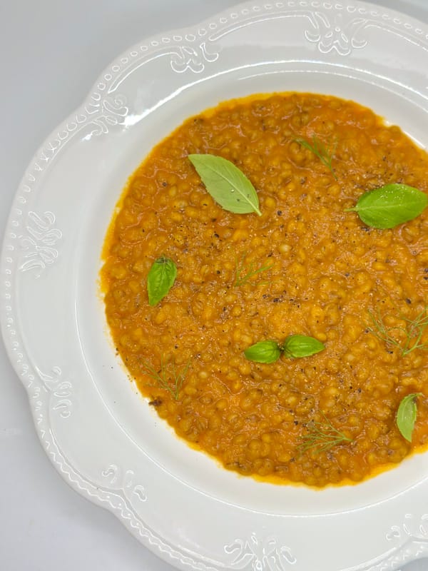 Orzotto alla Crema di Carote e Zenzero