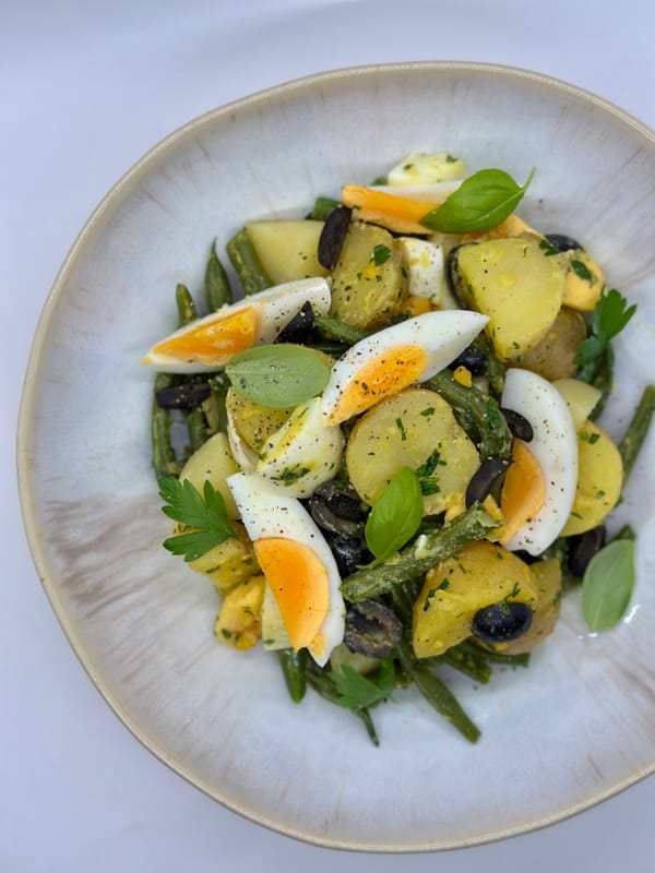 Fagiolini Uova e Patate in Vinaigrette