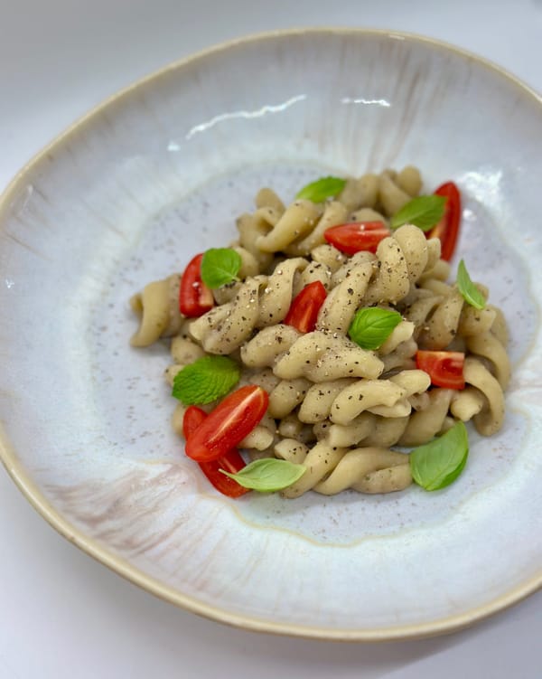 Pasta fredda con Crema di Melanzane